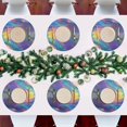 thumbnail image 7 of Ryvnso Tie Dye Rainbow Pattern Round Plate Mats Dining Table Placemat Set of 4 for Holiday Decoration, 7 of 7