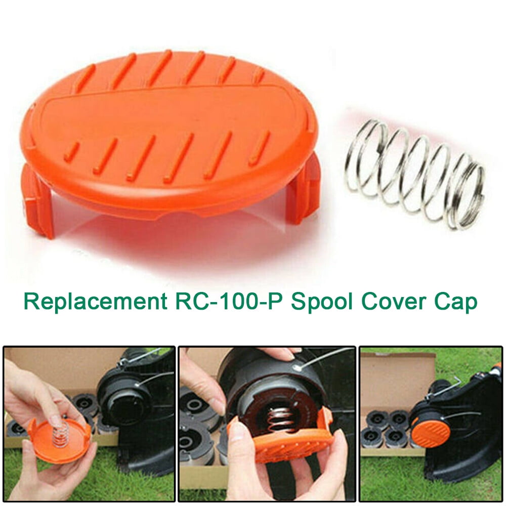 Spulenkappe RC-100-P – 2 Stück, Kompatibel Mit Black & Decker Rasentrimmern