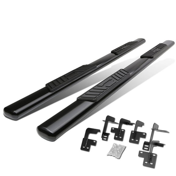 DNA Motoring 5" Oval Side Step Nerf Bars Running Boards for 2019-2020 Ram 1500 Quad Cab, Black