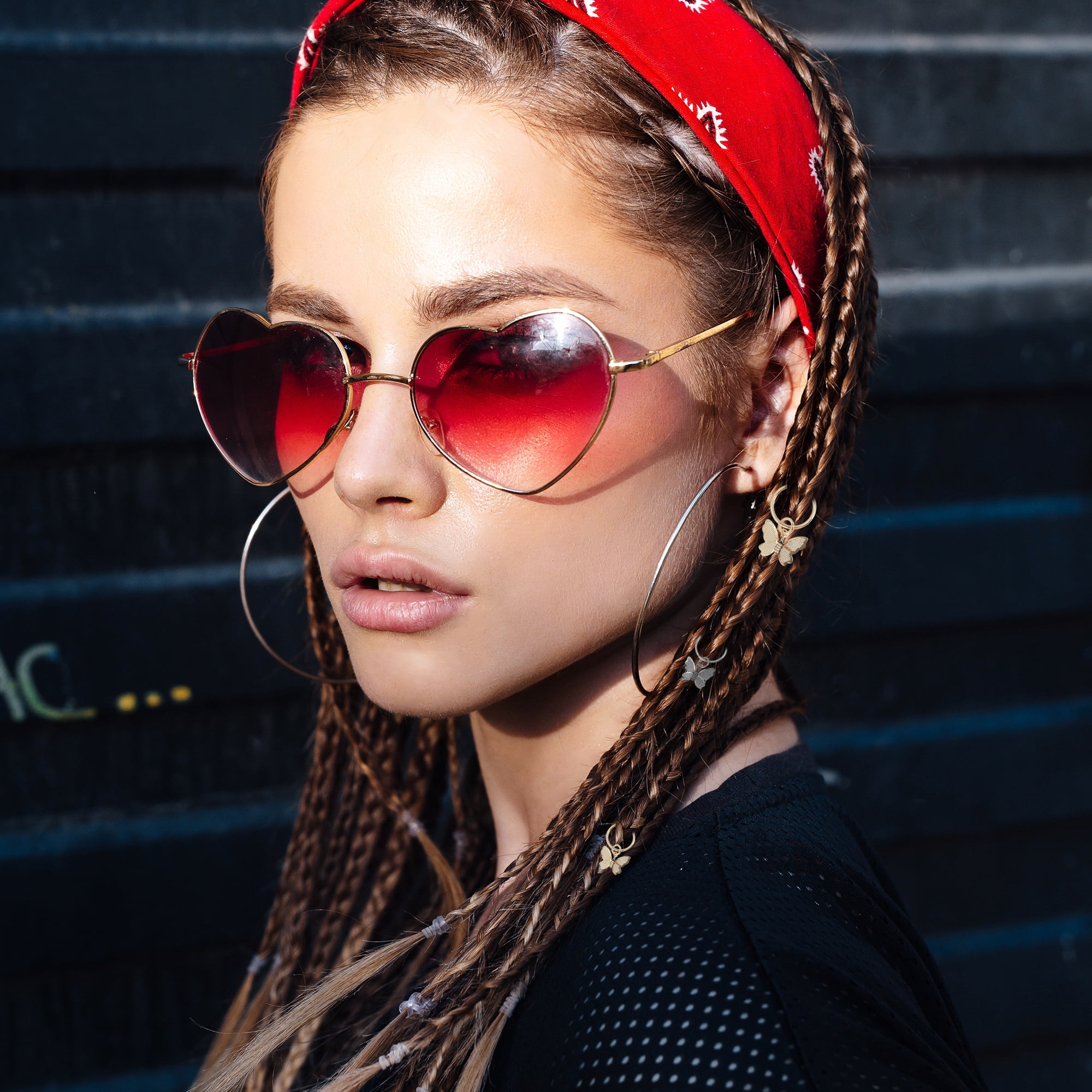 Unique Bargains Butterfly Hair Cuffs Dreadlock 20 Pcs Black, Gold Tone