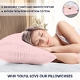 thumbnail image 2 of Kotton Culture Set of 2 Pillowcase Set 100% Egyptian Cotton 600 TC Premium Bedding (Blush, Standard), 2 of 3