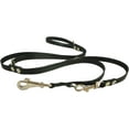 thumbnail image 6 of Black 6 Way European Multifunctional Leather Dog Leash, Adjustable Schutzhund Lead 49"-94" Long, 3/4" Wide (18 mm), 6 of 6