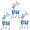Blue, variant on KOYPTL 3 Pcs Reindeer Christmas Ornament Set Transparent Elk Figurines Christmas Table Decorations Christmas Decorations for Desktop Home Decor,Christmas Gifts for Grandkids Women Blue