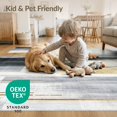 thumbnail image 4 of ODIKA 8'x10' Washable Area Rug Grey Abstract Under Vintage Geometric Distressed Pile Pixel for Living Room, Sectional, Family , Durable, Non-Slip, 4 of 7