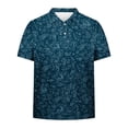 thumbnail image 5 of Fnnxeal Mens Polo Shirts Collared Print Casual Short Sleeve Summer Golf Multicolor Polo Shirts for Men Size 3XL, 5 of 5