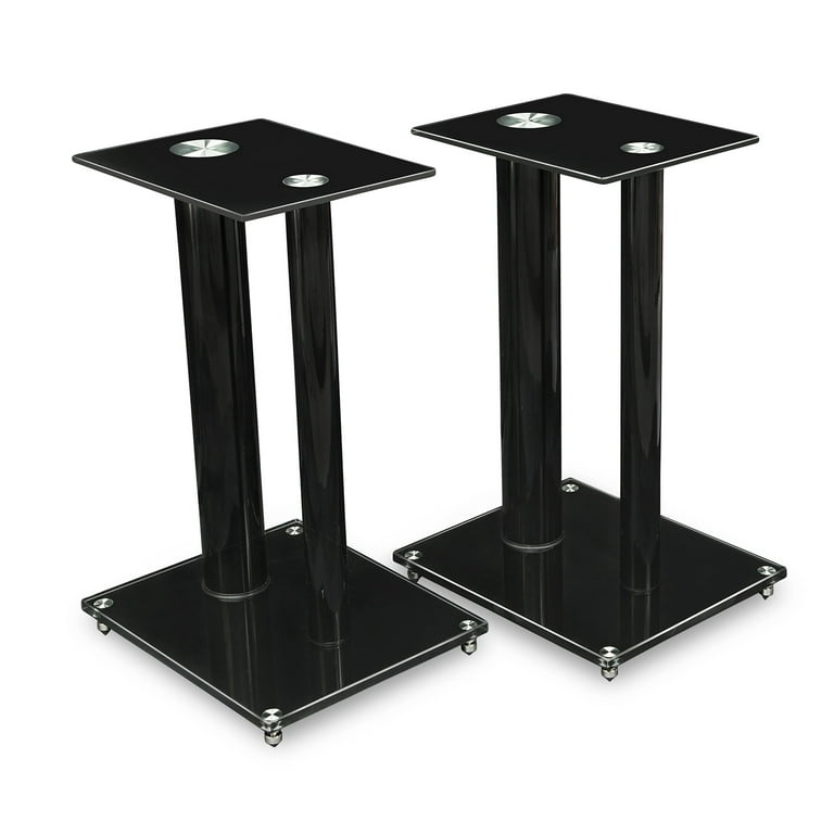 Mount-It! Premium Aluminum Glass Speaker Stands | Set of Two