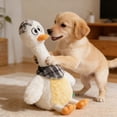 thumbnail image 5 of YaoZQ Extra Large Yellow Squeaky Dog Toy Giant Plush Chew Doll for Medium Large Breeds Interactive Tug of War Stuffed Animal Anxiety Relief 18 Inch, 5 of 6