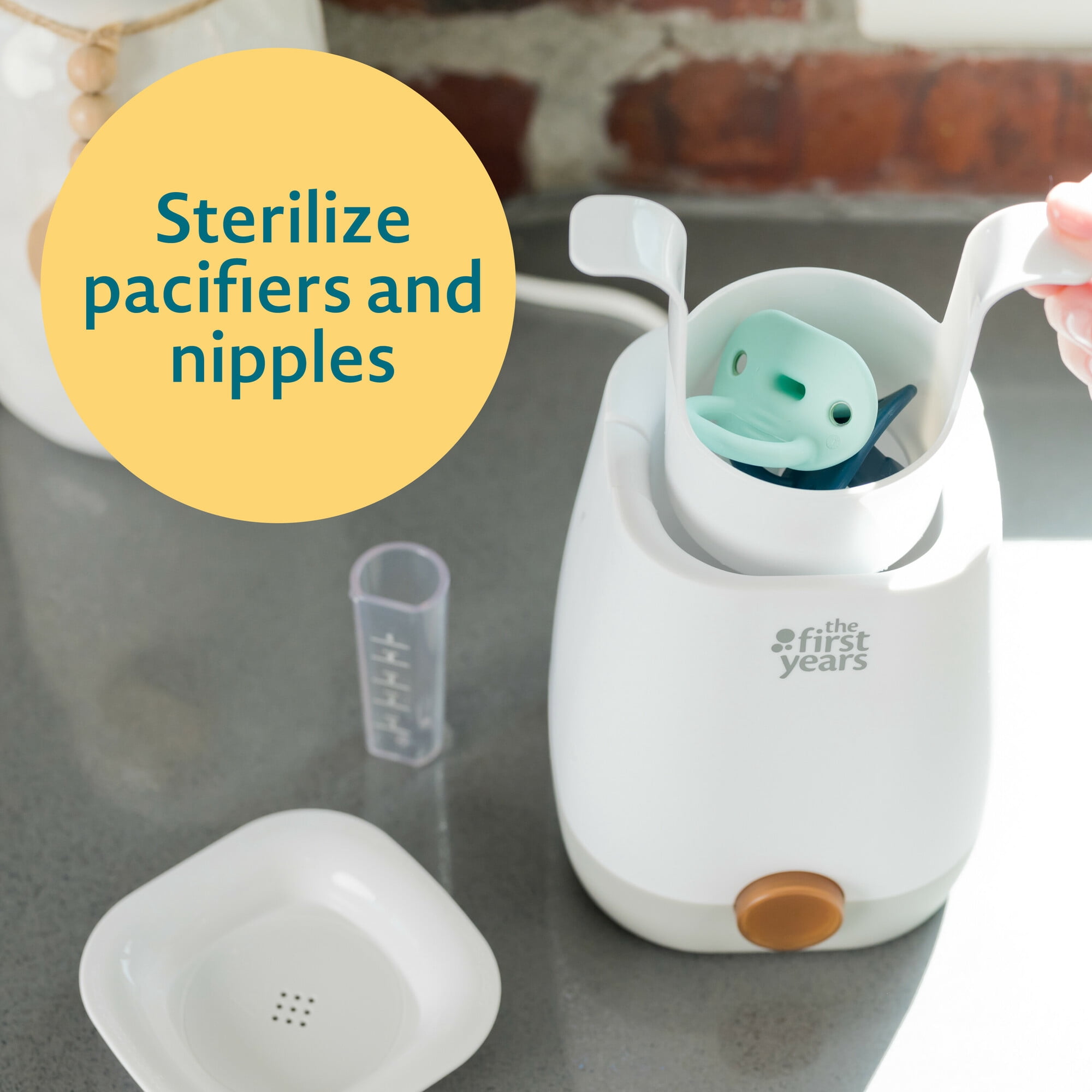 The First Years 2-in-1 Simple Serve Bottle Warmer And Pacifier Sanitizer, Works With Most Bottles