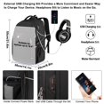 thumbnail image 4 of Mochila Della Gao para portátil extra grande de 50 litros con USB, color negro, 4 of 6