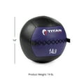thumbnail image 7 of Titan Fitness 14 LB Soft Leather Medicine Wall Ball, Purple Color-Coded Weighted Wall Ball, Full Body Dynamic Exercise Med Ball, Core Fitness, Strength Training, Exercise Conditioning, 7 of 7