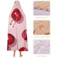 thumbnail image 4 of With Cherry Pattern Hooded Blanket Soft Arctic Velvet Blanket Hoodie Wearable Blankets All Season Blankets for Bed, 4 of 6
