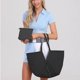 thumbnail image 4 of Bolsos compuestos de gran capacidad para mujer, moda informal, elegante, versátil, a rayas, para el hombro, diseño simple, novedad de 2024, 4 of 4