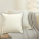 thumbnail image 1 of Juego de 2 fundas de almohada de lino con flecos | Fundas de almohada decorativas bohemias de 45 x 45 cm con borlas para sofá, cama, sala de estar, decoración del hogar, 1 of 6