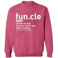 thumbnail image 2 of OXI Crewneck Sweatshirt - Funcle Noun, Basic Casual Sweatshirts for Men's and Women Fleece Sweatshirt Long Sleeve - Safety Pink 3X-Large, 2 of 2