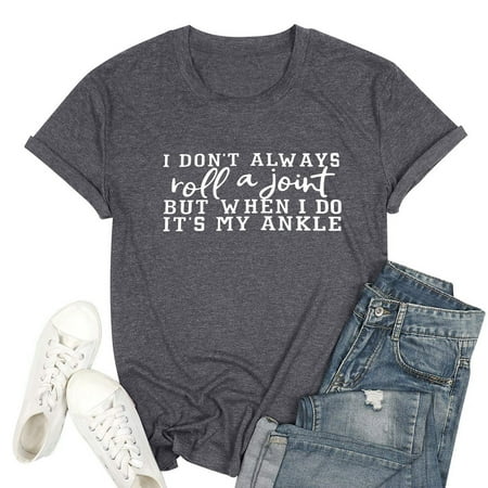 

GWAABD Long Sleeve Pajama Tops for Women T-shirt Casual Women s Top Size Short-sleeved Plus Printed Women s Blouse