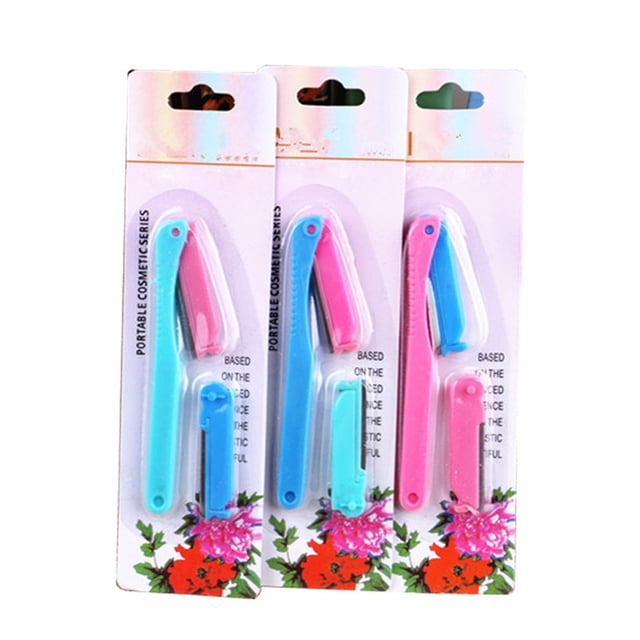 Women Facial Face Hair Removing Razor Eyebrow Shaver Women Facial Hair Trimmers Folding Replaceable Shaver Random Color