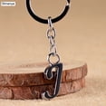 thumbnail image 1 of NEW Simple DIY 26 Letter key Chain Simple Letter Men Women Metal Keychain Party Gift Jewelry Car Key Ring Name Key Holder, 1 of 6