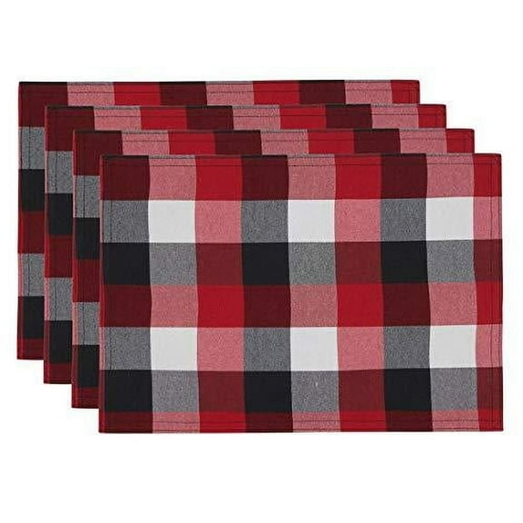 Fennco Styles Classic Buffalo Plaid Cotton Blend Table Runner - Holiday Plaid Table Cover for Christmas, Home Decor, Banquet, Family Gathering and Special Occasion