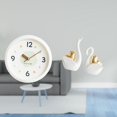 thumbnail image 2 of Reloj de pared,Reloj de pared decorativo,moderno y elegante.,Reloj de pared redondo silencioso y sin tictac,regalo,estatua de cisne,Estatuas y figuritas de cisne de cerámica modernas Esculturas, 2 of 8
