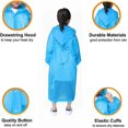 thumbnail image 3 of Imperméable Réutilisable Épais Poncho Veste pour Enfants Garçon Fille 2 Pcs Bleu Ciel+blanc, 3 of 6