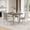 Gray, variant on Leovanni Modern 48" 5-Piece Solid Wood Dining Table Set with 4 Upholstered Chairs, Rectangular Kitchen & Dining Room Set, Natural