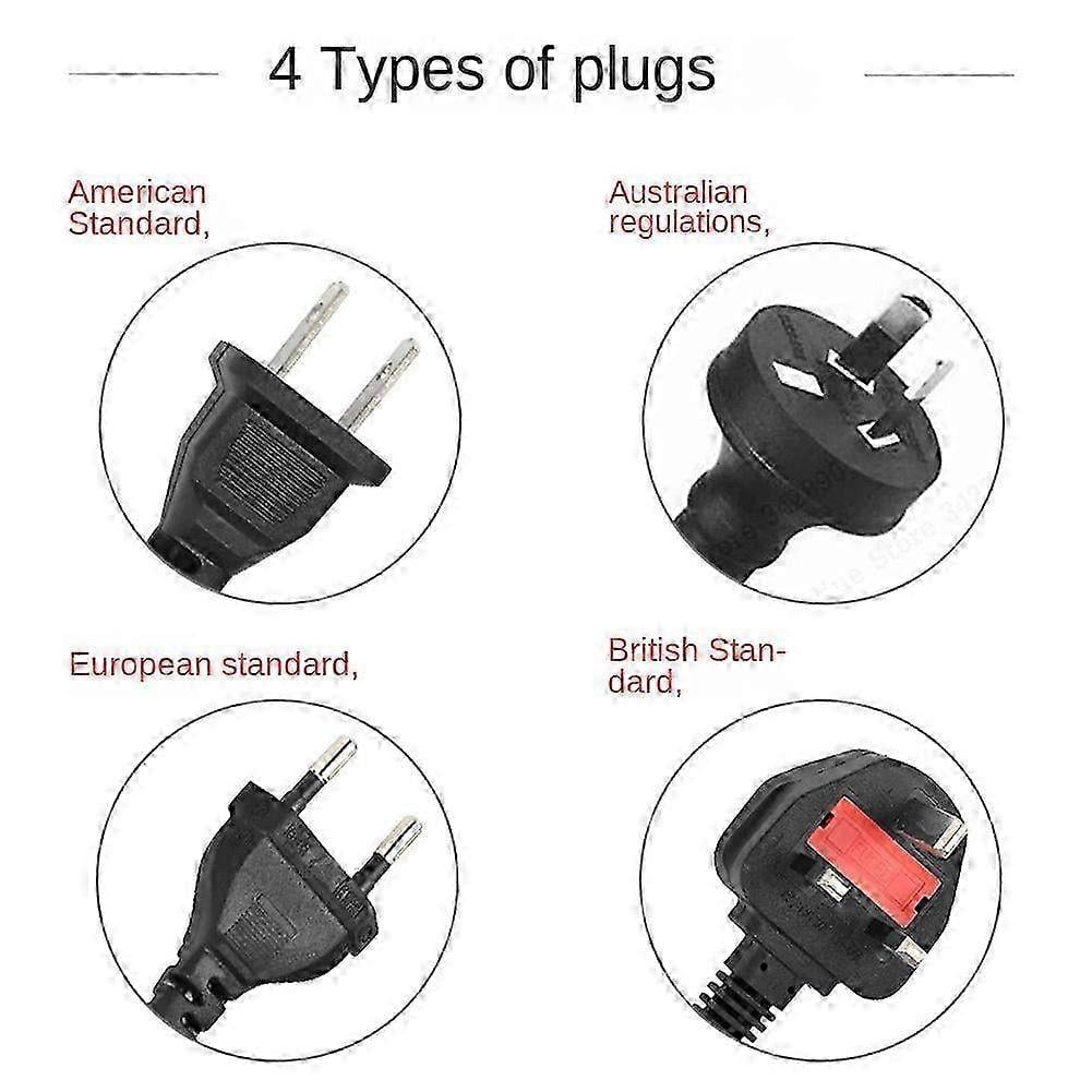 42V 1.5-2A Lithium Battery Charger for Electric Scooter with Plug, Fast Charging Power Adapter for 42 Volt E-Scooters