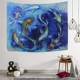 thumbnail image 2 of Coolnut Tapestry Wall Hanging Oil Painting Koi Fish Tapestry Polyester Tapestry Bright Wall Art Wall Blanket Wall Decor for Bedroom Living Room Dorm Decor（60 x 51 inch） Home Decor Gifts, 2 of 7