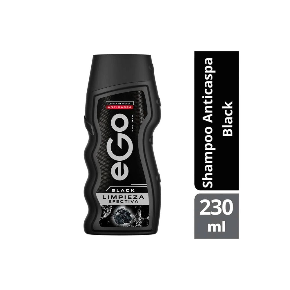 EGO Shampoo Black Limpieza efectiva para hombres  230 ml (2 Pack)