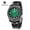 Black case with green dial and steel strap, variant on New men's watch, waterproof, luminous, steel band, stylish ultra-thin men's watch, fashionable business trend men's wristwatch, men's wearable watch