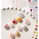 thumbnail image 1 of New 5D Stereoscopic Embossed Love Smiley Face Colorful Smiley Love Circle Art Nail Decals in 3 Styles, Candy Color Decoration Stickers (3 sheets), 1 of 4