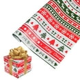 BCMMKLPP 1Pcs ( 75Cmx51Cm, 4.11 Square Feet)SingleSided Christmas Wrapping Paper, Classic Santa