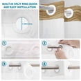 thumbnail image 4 of No Hook Shower Curtain, Light Brown Wood Grain Shower Curtains for Bathroom with See Through Top Window, Western Farmhouse Barn Door Waterproof & Washable Bath Curtain Stall 48"x72", 4 of 9