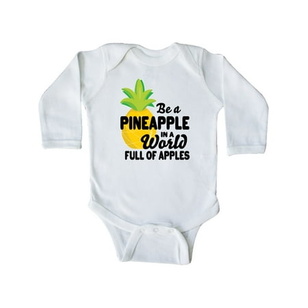 

Inktastic Be a Pineapple In a World Full of Apples Gift Baby Boy or Baby Girl Long Sleeve Bodysuit