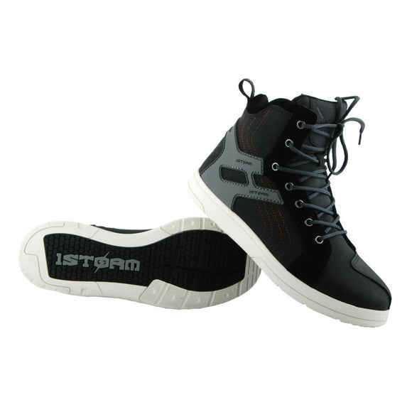 1Storm Men's Motorcycle Streetbike Casual Water-Proof Racing MT035 Boots Gray US 7