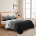thumbnail image 5 of Twin XL Quilt Set 68''x98'', Black Grey Ombre Lightweight Summer Bedspread Coverlet Set with 2 Pillow Shams, Modern Abstract Art Texture Breathable All Season Quilt Bedding for Dorm/Guest Room, 5 of 9