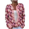 thumbnail image 1 of Wiyuqeen Merry Christmas Womens Cardigans Snowman Button Down Knit Sweaters Fall Long Sleeve Xmas Cardigans Plus Size Cute Jacket Coats, 1 of 2