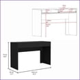 thumbnail image 4 of Desks | Modern Aberdeen Computer Desk with 2 Drawers, Spacious Top | Black Wengue | Particle Board, 4 of 7