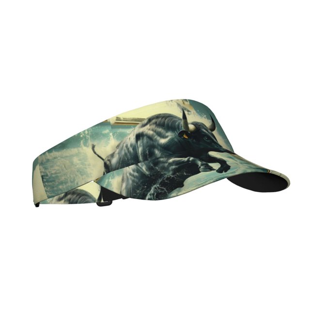 Balery Bull Charging Through Waves Gorra deportiva con visera ajustable para mujer y hombre (talla única)