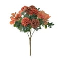 thumbnail image 2 of Ramo de flores de hortensia artificial para sala de reuniones, jardín, decoración de bodas naranja+rosa claro, 2 of 7