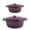 Purple, variant on BergHOFF Neo 4pc Cast Iron Cookware Set, 5qt. & 8qt., Meringue