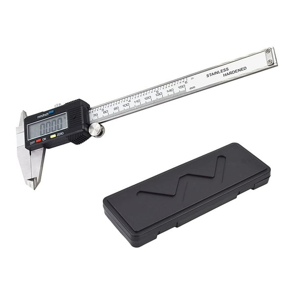 waltyotur 0-6 Inch (150mm) Electronic Micrometer Caliper, 0.001 Accuracy Digital Caliper with Large LCD Screen, Stainless Steel Measuring Tool