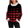 thumbnail image 1 of LIaqionyy Hauts pour Femmes Tunique Confortable Chemises Mignonnes Décontractées Col Rond Blouse de Travail Vêtements de Mode Automne, 1 of 5