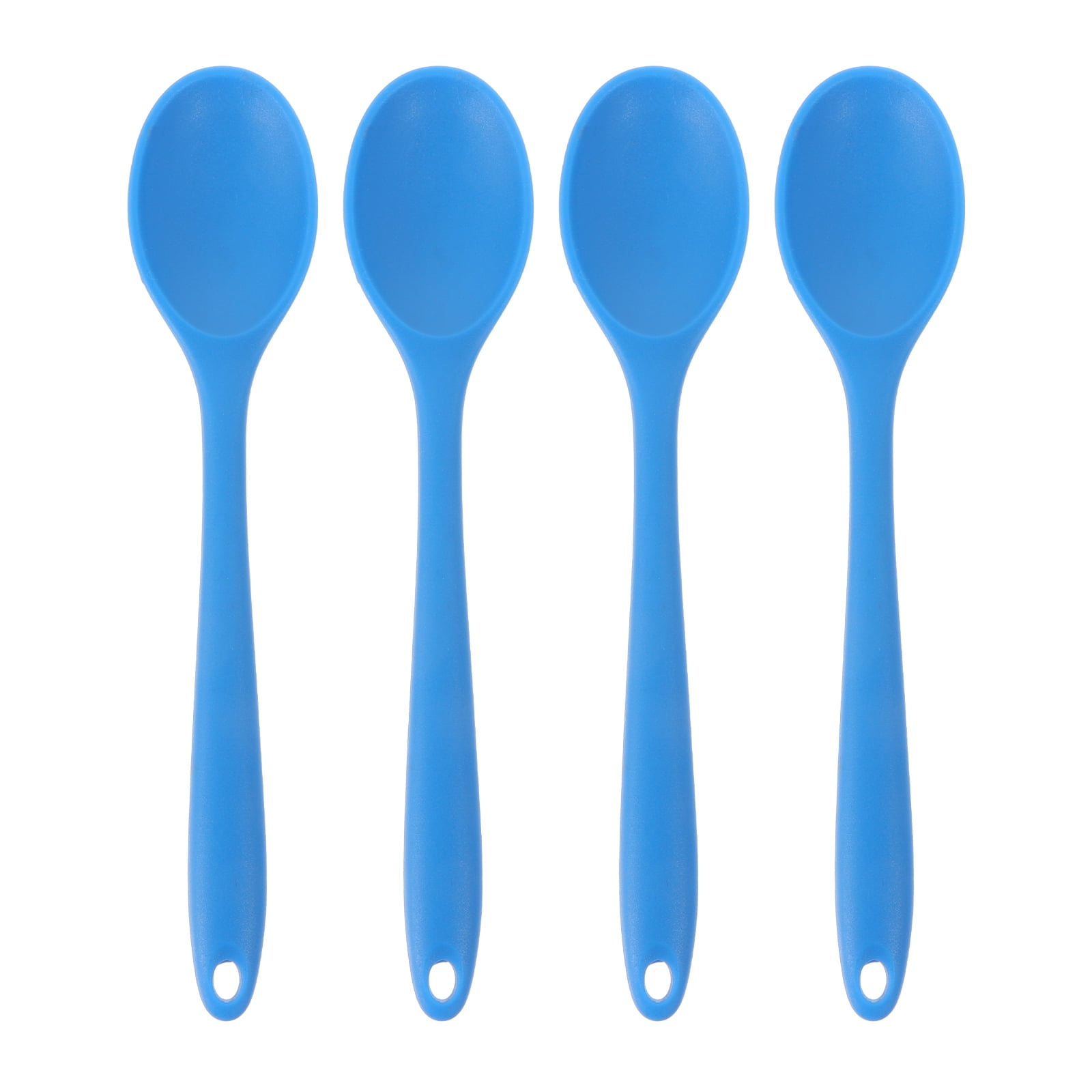 4Pcs Kitchen Silicone Spoons Nonstick Mixing Spoons Food Serving