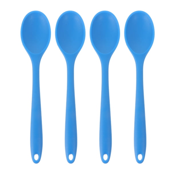 4 cucharas de silicona para cocina, antiadherentes, para mezclar y servir alimentos.