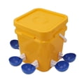 thumbnail image 4 of Bebedero automático para pollos con barril portátil de 12 l, equipo para aves de corral, cubo para ganso y pato, tazón azul grande y tornillos negros., 4 of 14