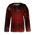 thumbnail image 4 of Women's Fashion Christmas Printed Long Sleeve Knitted Cardigan Button Down Jacket for Holiday Casual Wear and Women's Outerwear with Festive Design,Wine,5XL, 4 of 6