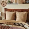 thumbnail image 4 of VHC Brands Euro Sham Ruffled Set of 2, Cotton Bedroom Euro Sham Covers, Flat Weave, Bedding Accessory, Bedroom Decor, No Insert, for Bed Couch Sofa, Pip Vinestar Collection, Square 26x26, Natural, 4 of 5
