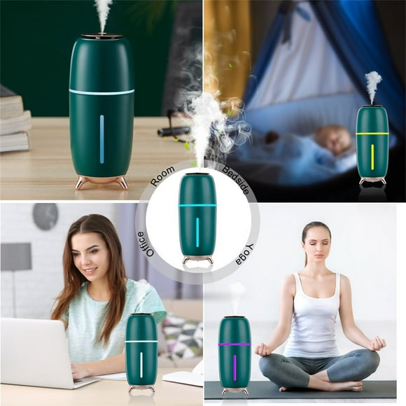 Iumwxz humidifier USB U^ltrasonic Humidifier Aroma Oil Diffuser Purifier Car Humidifier humidifiers for bedroom Green plastic Holiday Travel