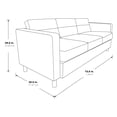 thumbnail image 7 of Pacific Sofa in Cement Gray Fabric with Chrome Legs, 7 of 7