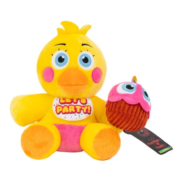 Five Nights at Freddy’s Toy Chica Plush - 8-Inch Stuffie with Soft Material and Glow-In-The-Dark Eyes